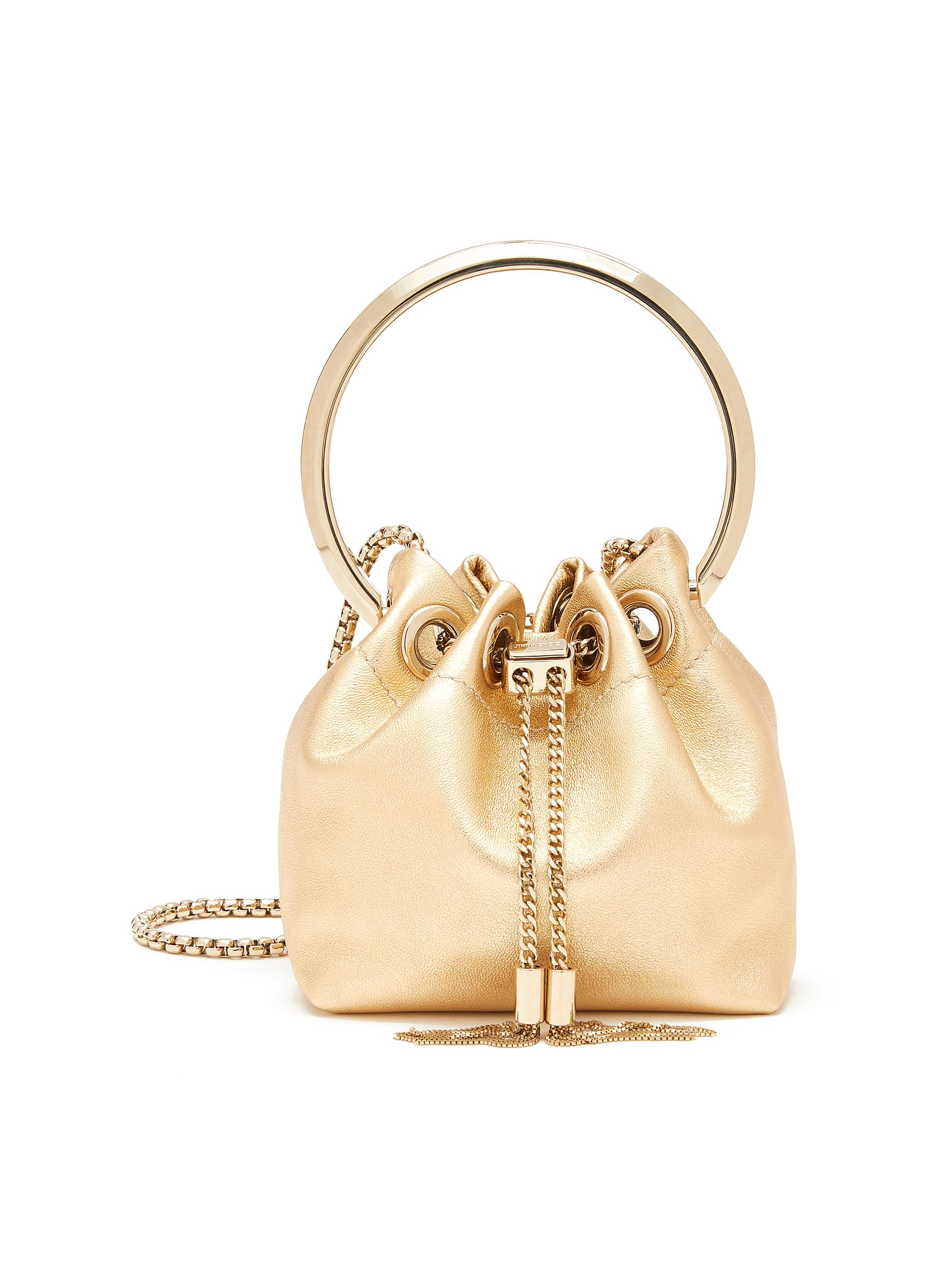 Micro Bon Bon Leather Bucket Bag