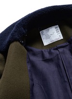 Click To Enlarge Shearling underlay wool military coat