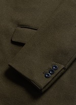 Click To Enlarge Shearling underlay wool military coat