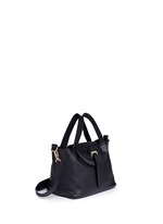 Front View -Click To Enlarge 'Thela' mini pebbled leather trapeze tote