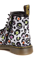 Detail View -Click To Enlarge 'Brooklee' skull leopard print canvas toddler boots