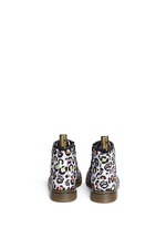 Back View -Click To Enlarge 'Brooklee' skull leopard print canvas toddler boots