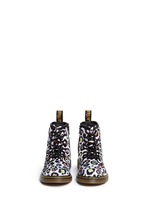 Figure View -Click To Enlarge 'Brooklee' skull leopard print canvas toddler boots