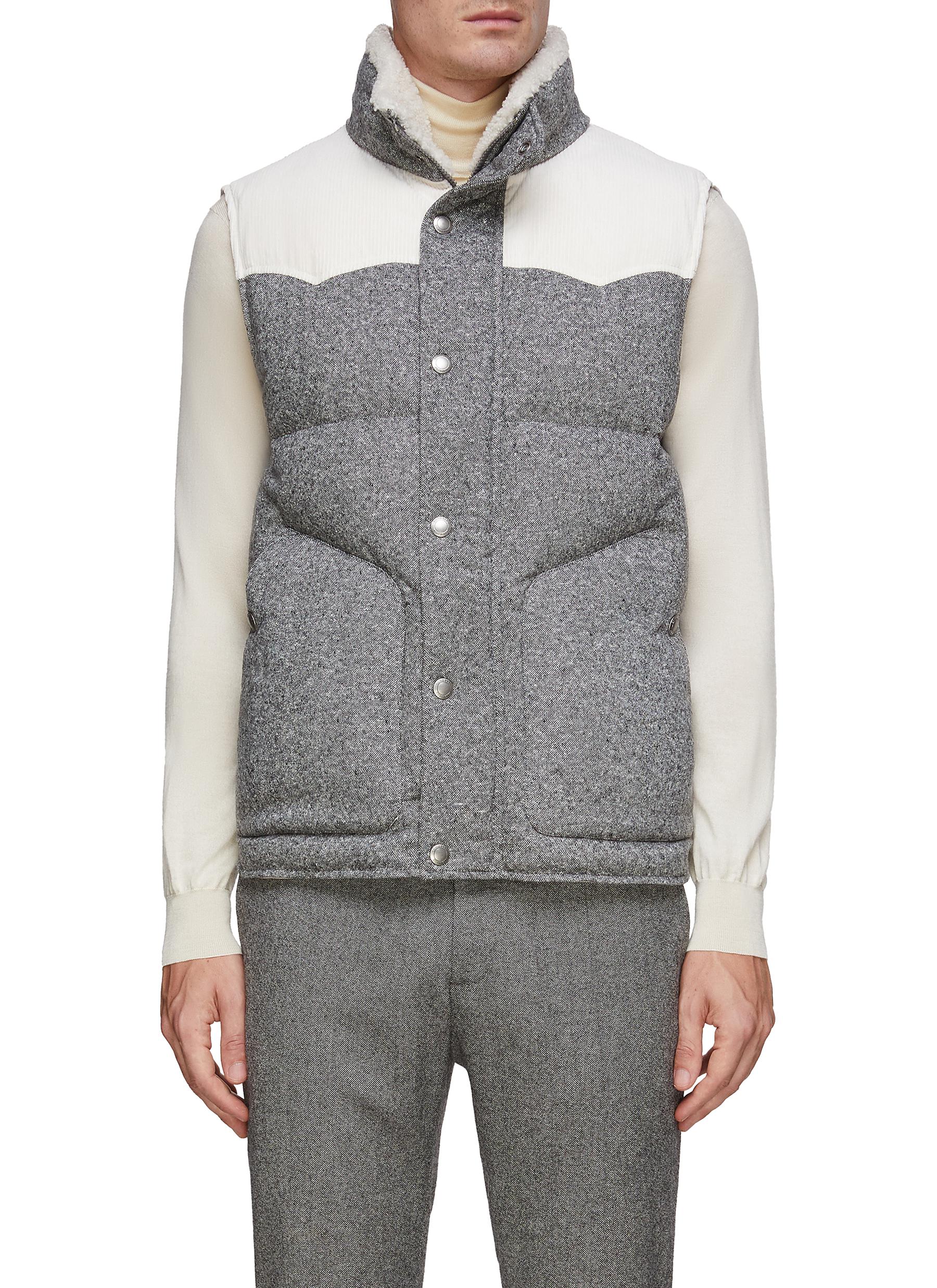 Padded Wool Cashmere Blend Vest