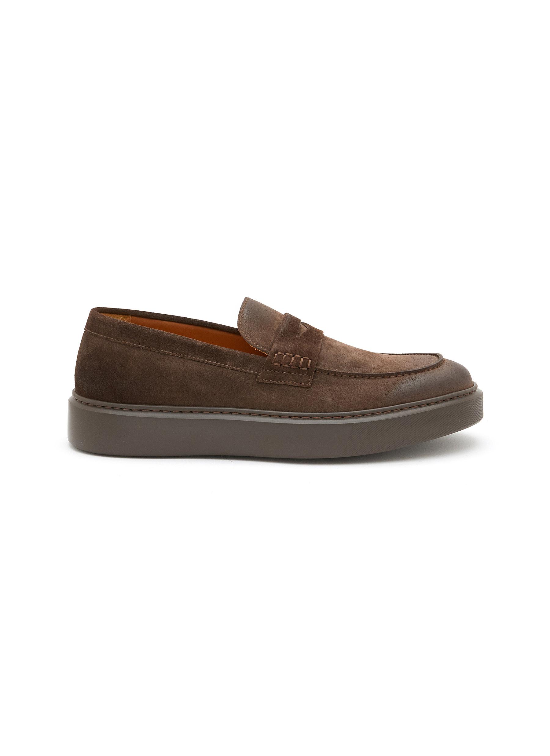 Suede Leather Penny Loafers