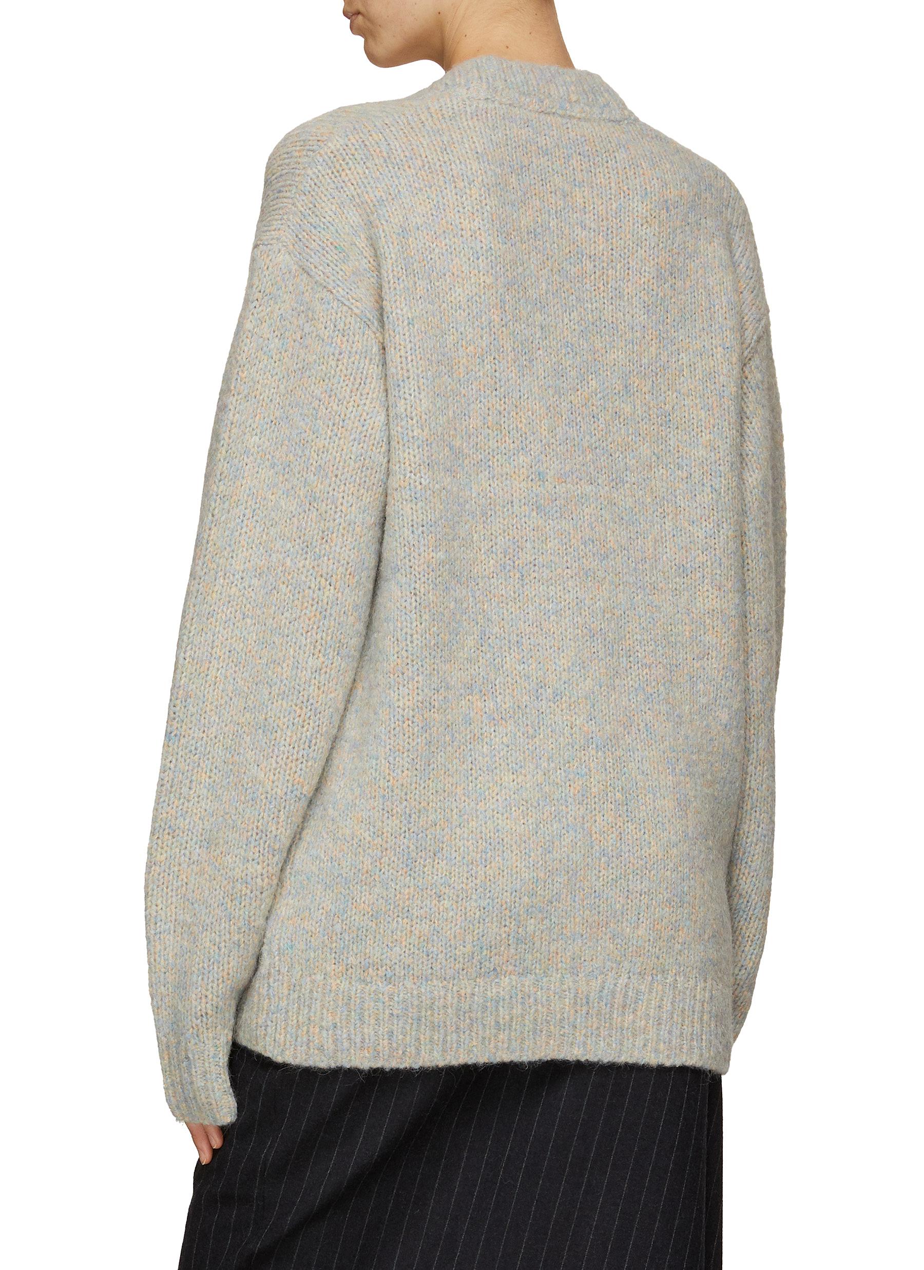 MELANGE KNIT BOYFRIEND CARDIGAN