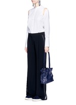 Figure View -Click To Enlarge 'Flamenco Knot' small leather tote bag