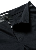 Click To Enlarge Leather waist painted stripe print strummer jeans