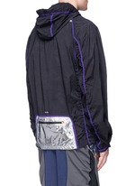 Back View -Click To Enlarge Perforated nylon hood jacket