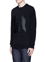 Front View -Click To Enlarge Jesus print cotton sweatshirt