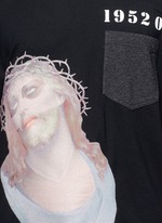 Detail View -Click To Enlarge Jesus embroidery appliqué T-shirt