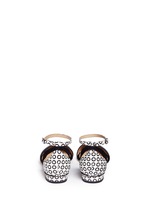 Back View -Click To Enlarge 'Emir' circle print snakeskin mix leather flats
