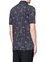 Back View -Click To Enlarge Bird and bamboo print polo shirt