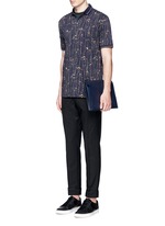Figure View -Click To Enlarge Bird and bamboo print polo shirt