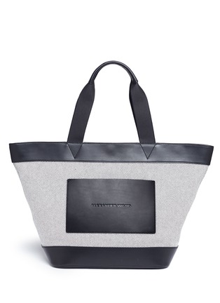 Main View - Click To Enlarge Main View - Click To Enlarge - Alexander Wang - Leather trim canvas tote