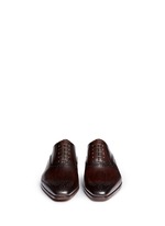 Front View -Click To Enlarge Medallion toe cap five eyelet leather Oxfords