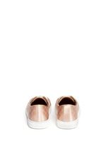 Back View -Click To Enlarge 'Web' embroidered silk satin sneakers