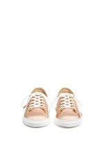 Figure View -Click To Enlarge 'Web' embroidered silk satin sneakers