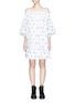 Main View - Click To Enlarge Main View - Click To Enlarge - Alexander McQueen - Floral print cotton voile off-shoulder dress