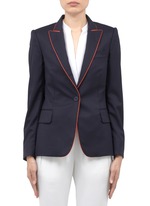 Stella McCartney&nbsp;Contrast-pipping wool blazer