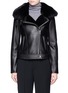Main View - Click To Enlarge Main View - Click To Enlarge - Theory - 'Pomono' lamb shearling leather moto jacket