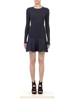 Stella McCartney&nbsp;Rib-knit flounce hem dress