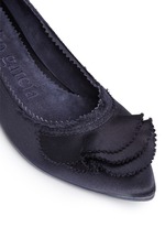 Detail View -Click To Enlarge 'Albany' ruffled satin skimmer flats