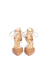 Front View -Click To Enlarge 'Taylor' lace-up leather pumps