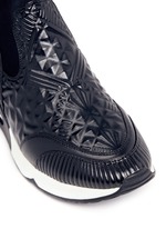 Detail View -Click To Enlarge 'Legend' tribal embossed scuba sock sneakers
