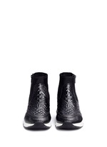 Front View -Click To Enlarge 'Legend' tribal embossed scuba sock sneakers