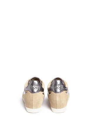 Click To Zoom Ash - 'Guiepard' metallic appliqué suede wedge sneakers