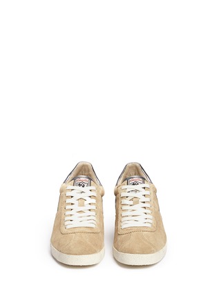 Click To Zoom Ash - 'Guiepard' metallic appliqué suede wedge sneakers