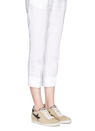 Click To Zoom Ash - 'Guiepard' metallic appliqué suede wedge sneakers