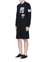 Figure View -Click To Enlarge Jesus patch distressed cotton sweatshirt