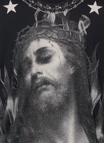 Detail View -Click To Enlarge Barb wire Jesus print T-shirt