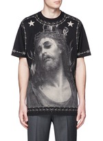 Main View -Click To Enlarge Barb wire Jesus print T-shirt