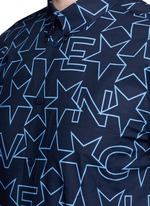 Detail View -Click To Enlarge Monogram print cotton poplin shirt