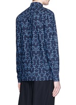 Back View -Click To Enlarge Monogram print cotton poplin shirt