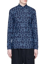 Main View -Click To Enlarge Monogram print cotton poplin shirt