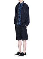 Figure View -Click To Enlarge Monogram print cotton poplin shirt