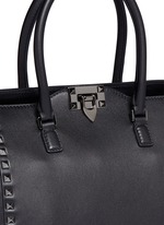 Detail View -Click To Enlarge 'Rockstud' medium leather zip tote