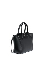 Figure View -Click To Enlarge 'Rockstud' medium leather zip tote