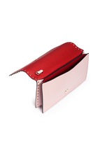 Detail View -Click To Enlarge 'Rockstud' leather flap clutch