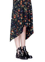Figure View -Click To Enlarge 'Ceinture' metal eyelet cutout leather Derby boots