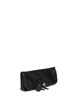 Front View -Click To Enlarge 'Padlock' leather clutch
