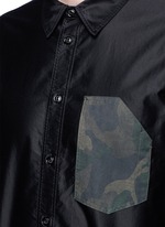 Detail View -Click To Enlarge 'Contractor' camouflage print pocket shirt
