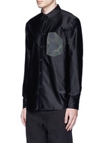 Front View -Click To Enlarge 'Contractor' camouflage print pocket shirt
