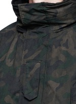 Detail View -Click To Enlarge 'Ezra' camouflage print detachable liner parka