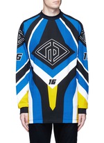 Main View -Click To Enlarge 'Optical Moto' print sweatshirt