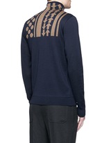 Back View -Click To Enlarge Arrow dot intarsia wool turtleneck sweater